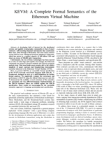 KEVM: A Complete Semantics of the Ethereum Virtual Machine